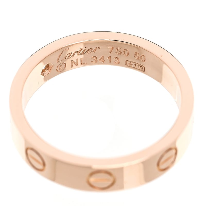 18K рожеве золото діамант 4mm LOVE Wedding обручка каблучка 50 5.25