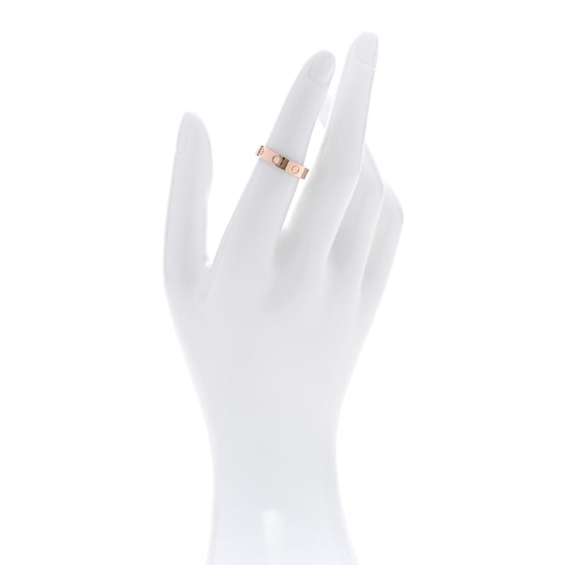 18K рожеве золото діамант 4mm LOVE Wedding обручка каблучка 51 5.75