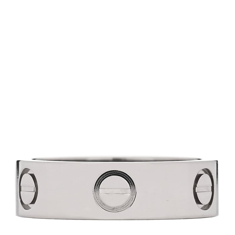 18K біле золото 5.5mm LOVE каблучка 53 6.25