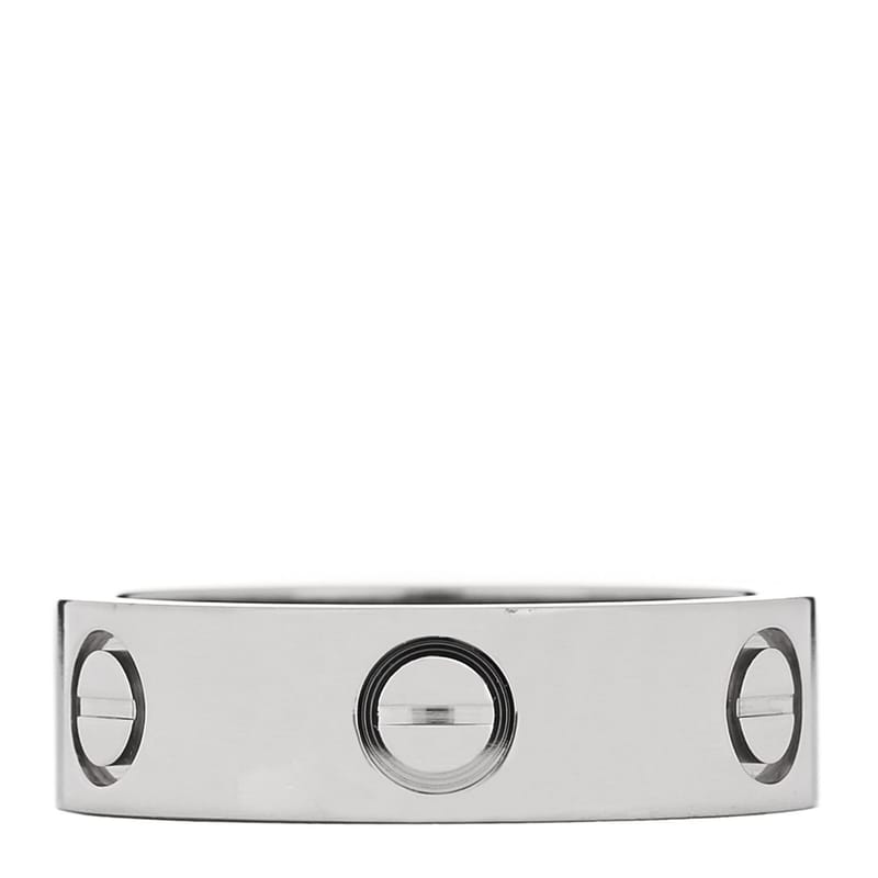 18K біле золото 5.5mm LOVE каблучка 53 6.25