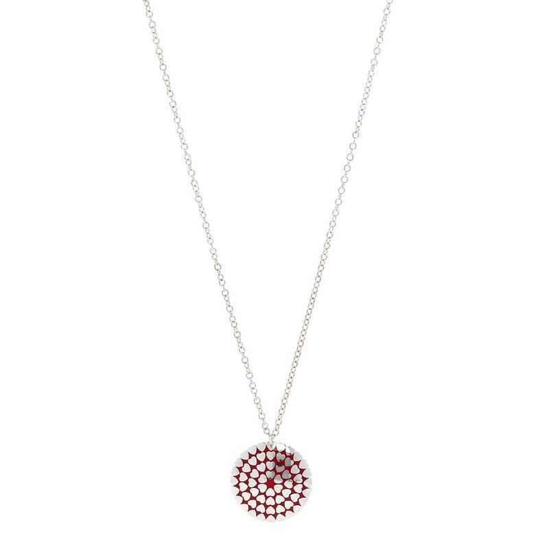 срібло 925 Enamel Paloma Picasso Large Crown of Hearts підвіска кольє Red