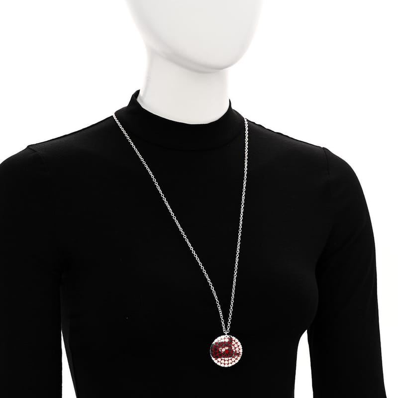 срібло 925 Enamel Paloma Picasso Large Crown of Hearts підвіска кольє Red