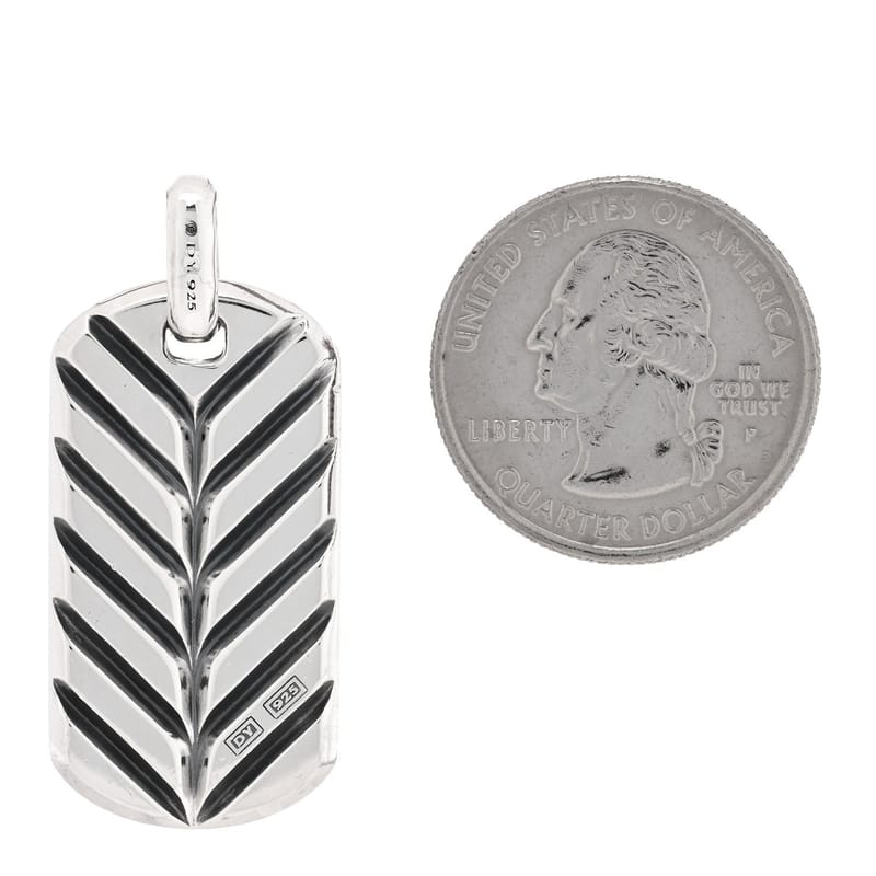 срібло 925 35mm Chevron Tag підвіска