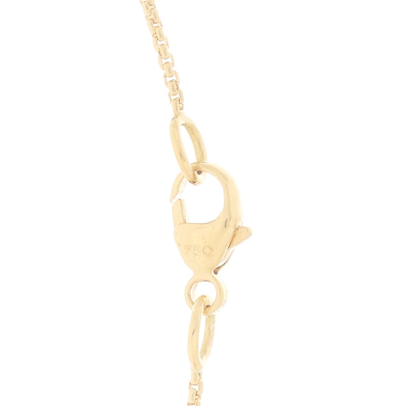 18K жовте золото 1mm Box ланцюг кольє 18"