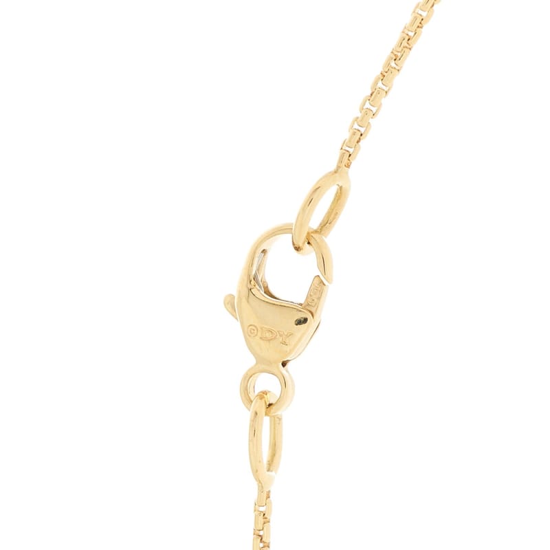 18K жовте золото 1mm Box ланцюг кольє 18"