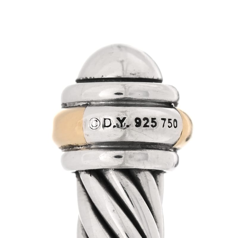 срібло 925 18K жовте золото 4mm Cable Classics браслет