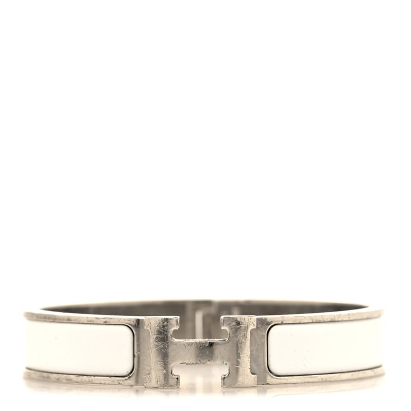Enamel Narrow Clic Clac H браслет GM білий