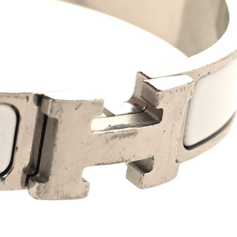 Enamel Narrow Clic Clac H браслет GM білий