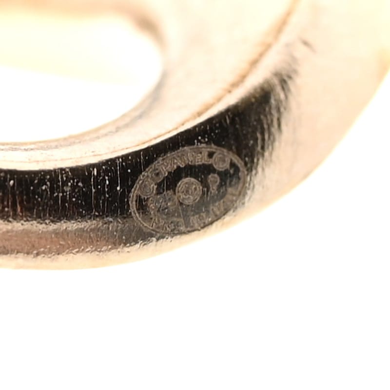 Crystal CC Camellia Perfume Bottle Double Hoop сережки золото