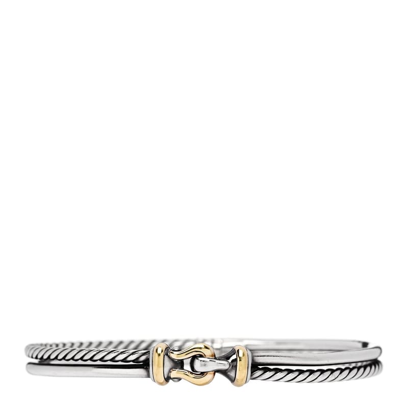 срібло 925 18K жовте золото Two Row Buckle браслет