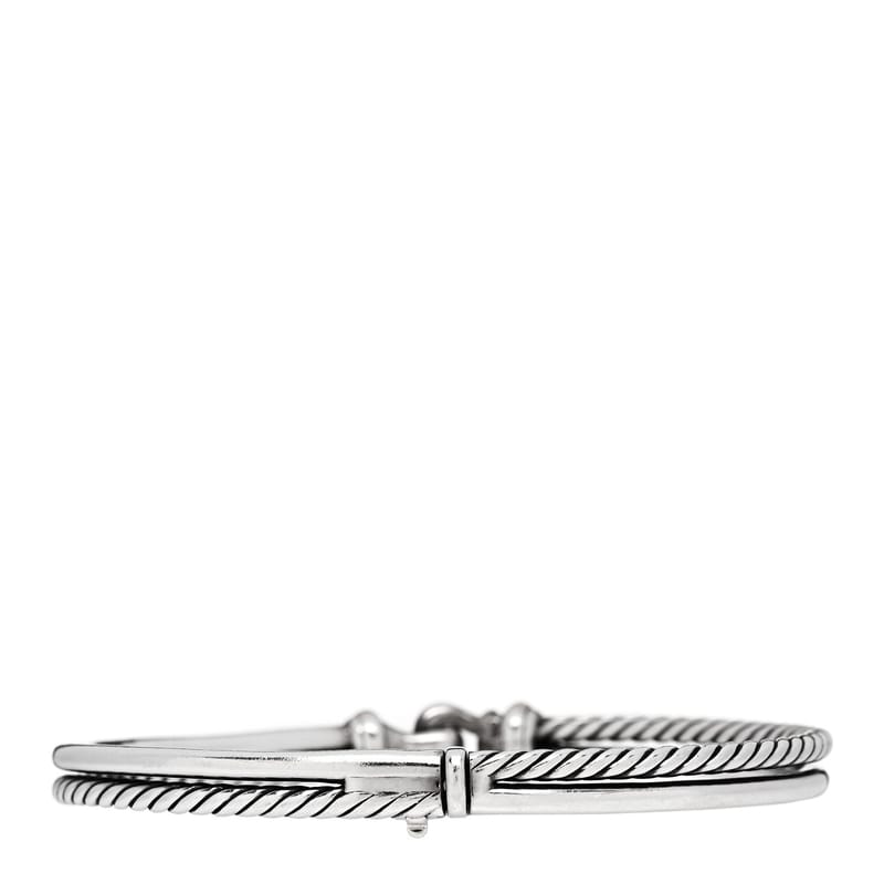 срібло 925 18K жовте золото Two Row Buckle браслет