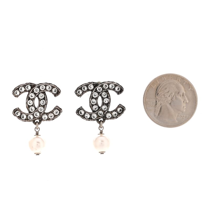 Ruthenium Crystal перлина CC Drop сережки
