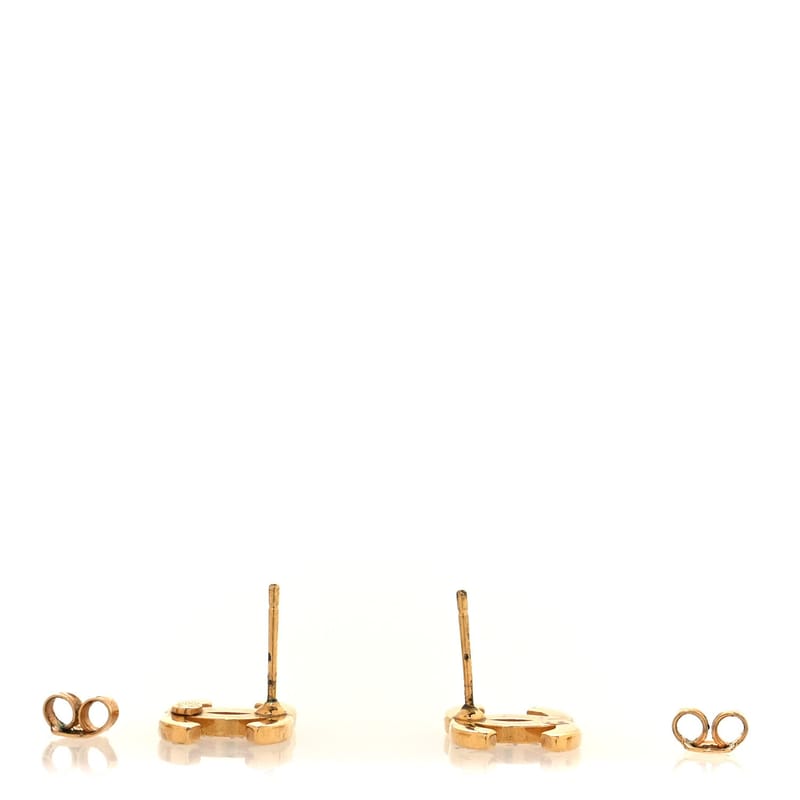 Metal CC Paris Button Stud сережки золото