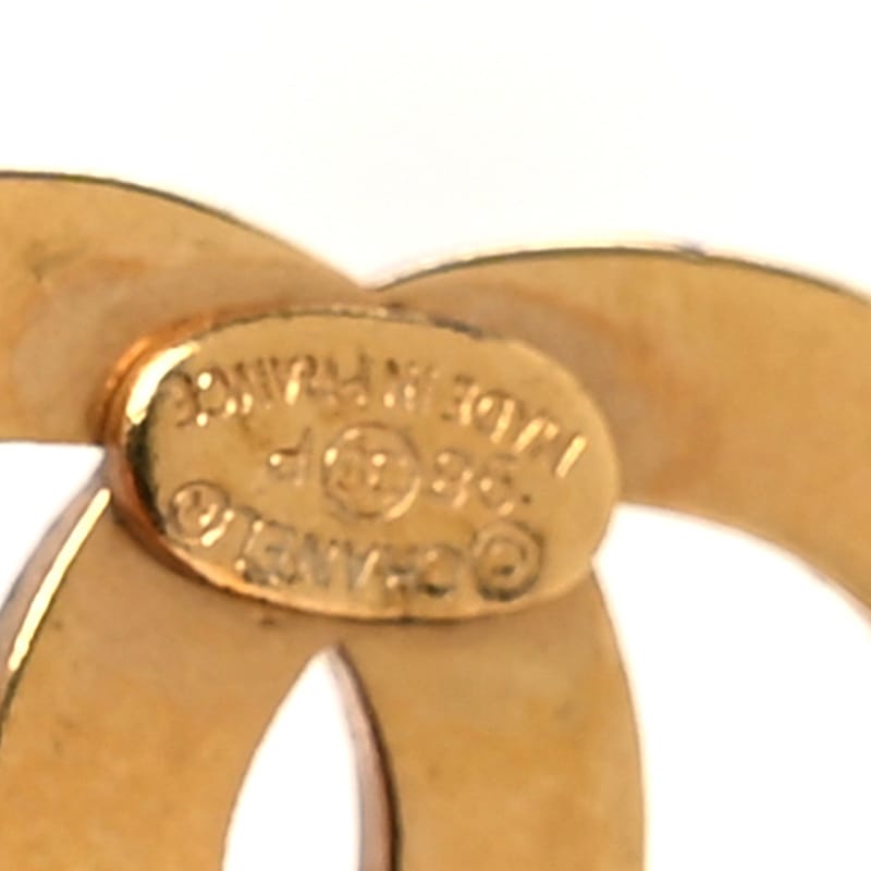 Metal CC Paris Button Stud сережки золото