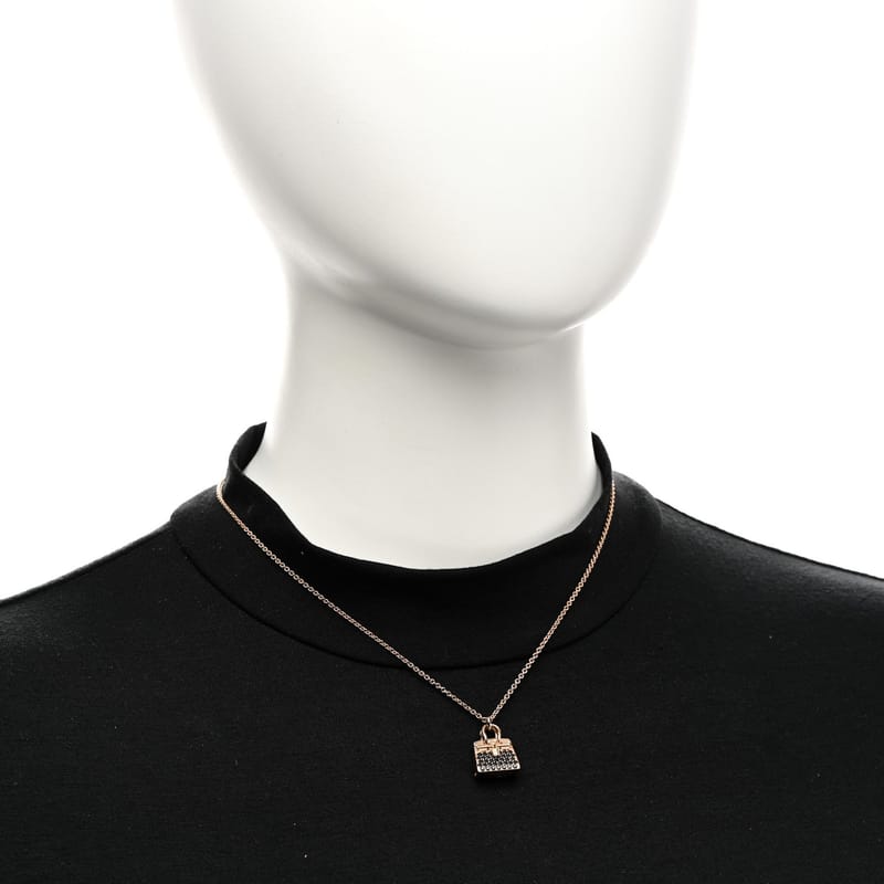 18K рожеве золото чорний Spinel Birkin підвіска кольє