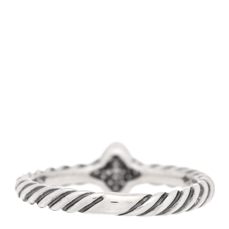 срібло 925 діамант Quatrefoil каблучка 50 5.25