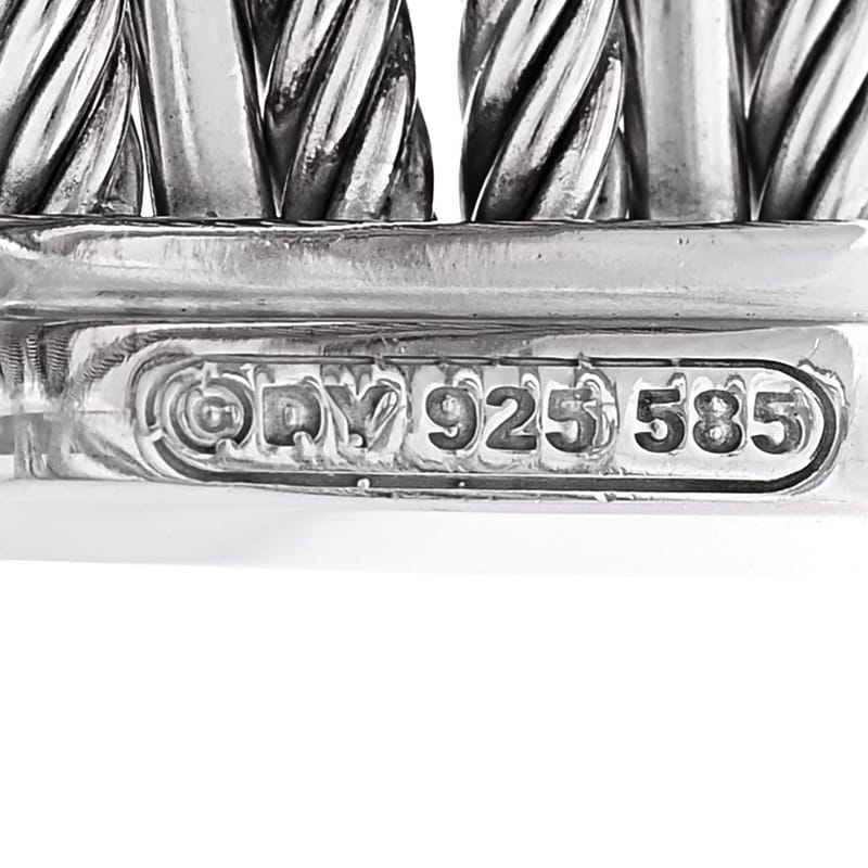 срібло 925 14K біле золото діамант Crossover Four Row браслет браслет