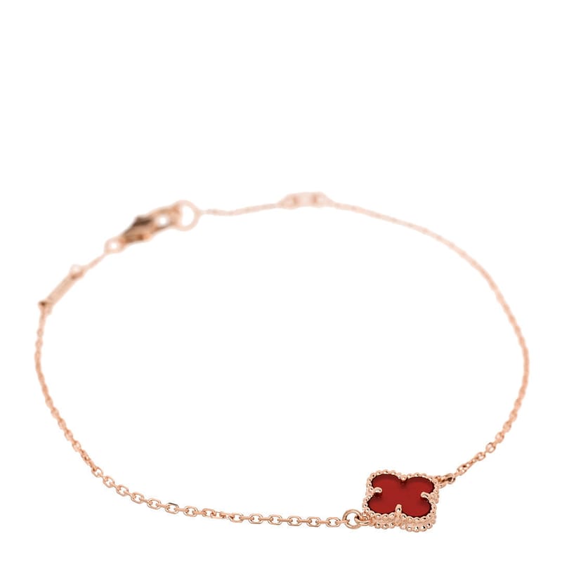 18K рожеве золото Carnelian Sweet Alhambra браслет