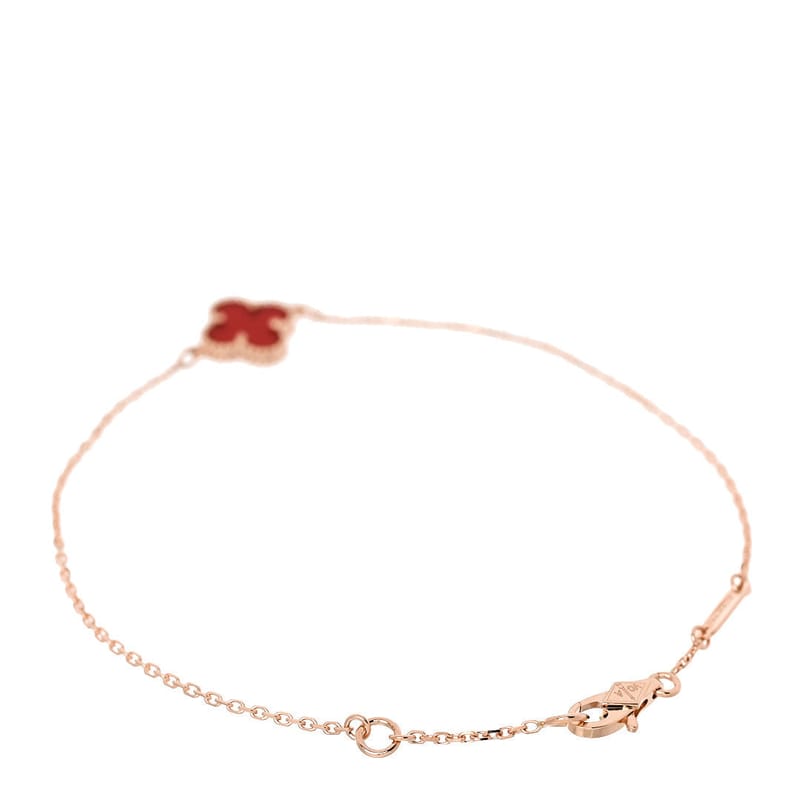 18K рожеве золото Carnelian Sweet Alhambra браслет