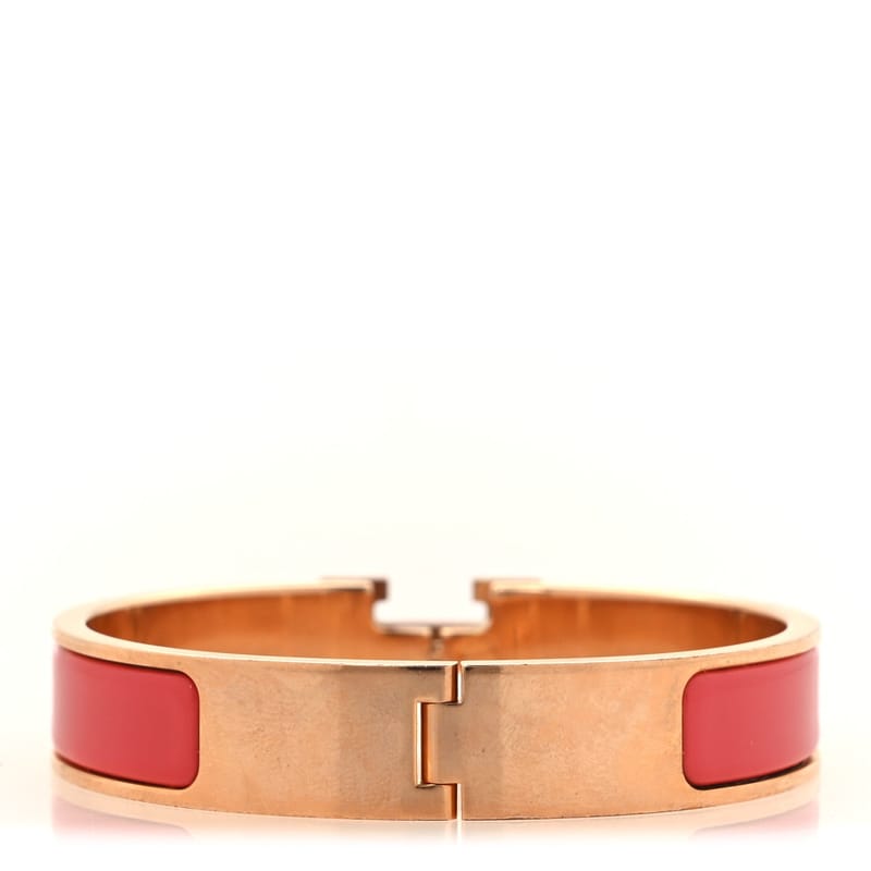 Enamel Narrow Clic Clac H браслет PM Rouge Corail