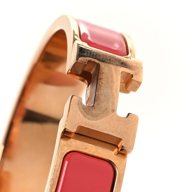 Enamel Narrow Clic Clac H браслет PM Rouge Corail