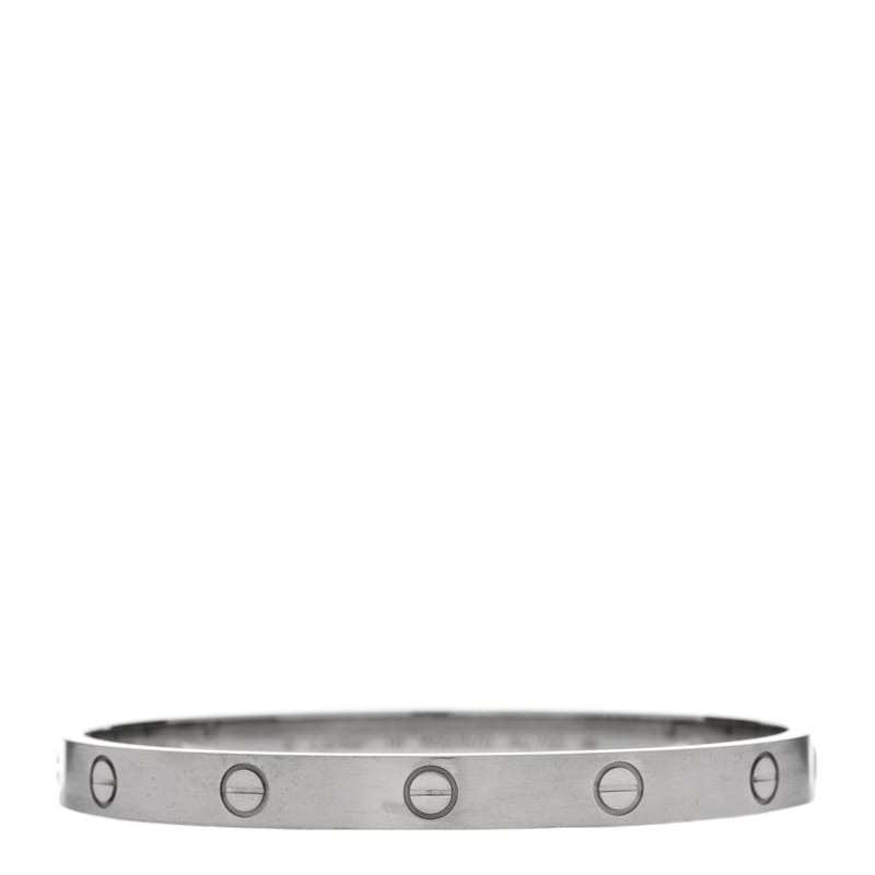 18K біле золото Brushed Finish LOVE браслет 18