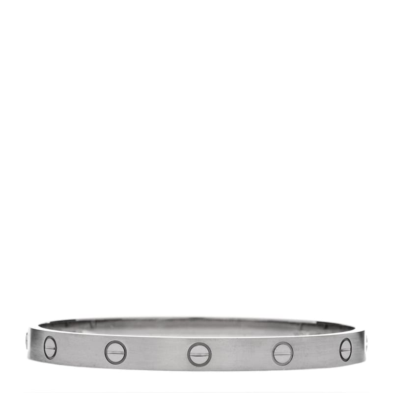 18K біле золото Brushed Finish LOVE браслет 18