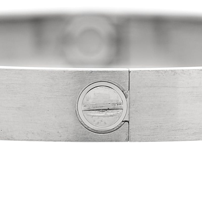 18K біле золото Brushed Finish LOVE браслет 18