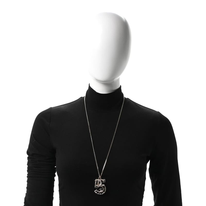 Lambskin Crystal CC Number 5 підвіска кольє золото чорний