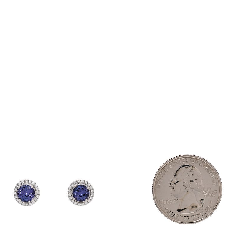 платина діамант Tanzanite Soleste сережки