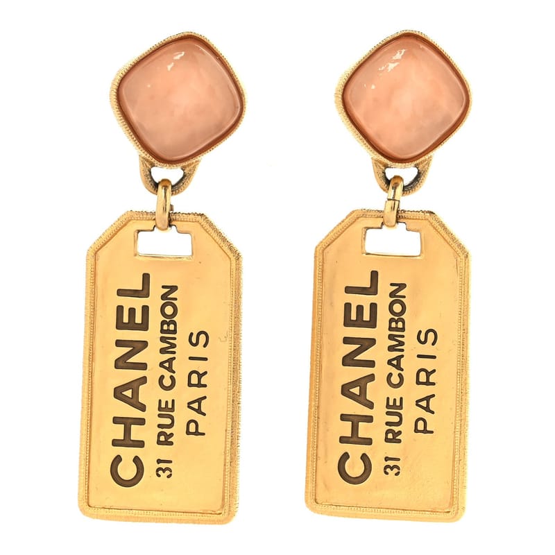 CC Tags Drop сережки золото Pink