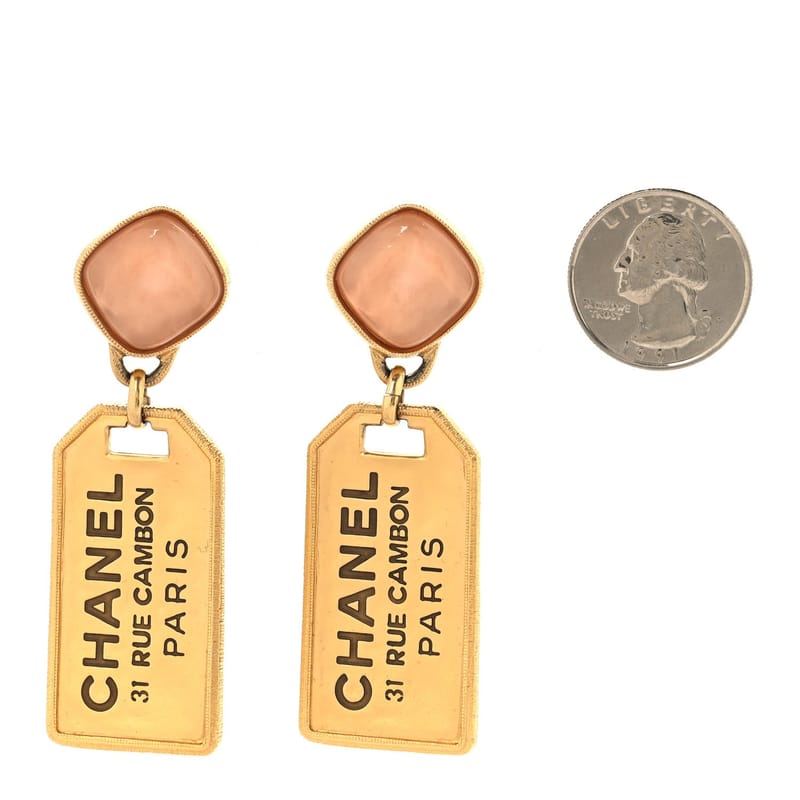 CC Tags Drop сережки золото Pink
