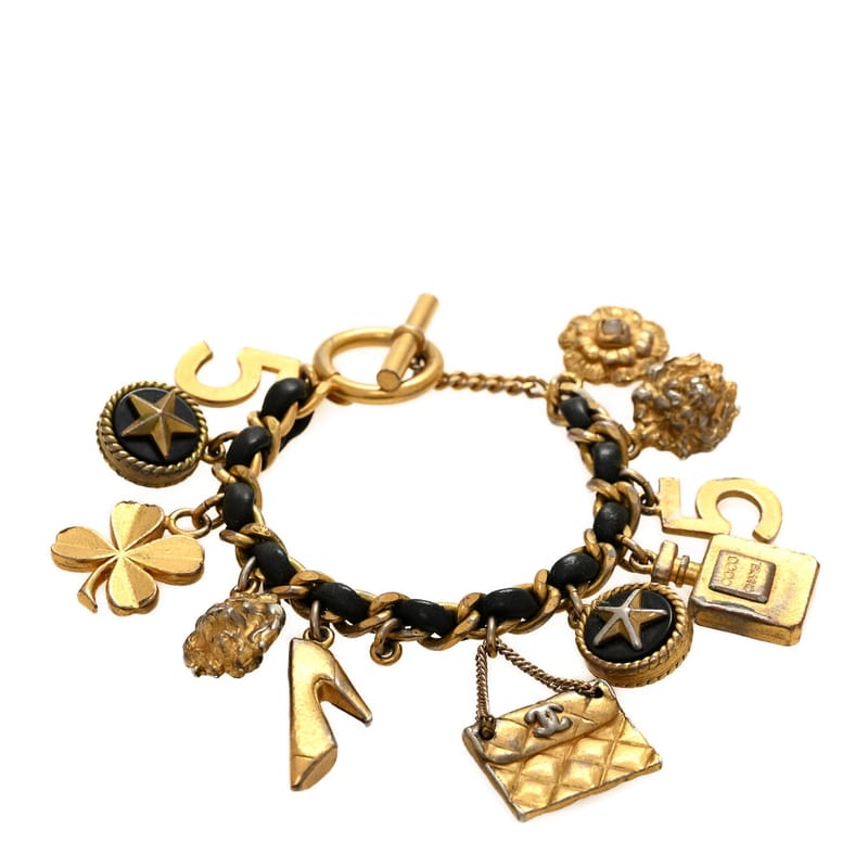 Metal Lambskin Lucky Charm браслет золото