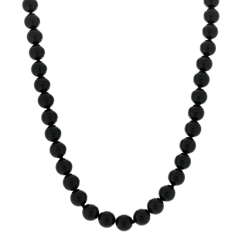 срібло 925 чорний онікс Bead Toggle кольє