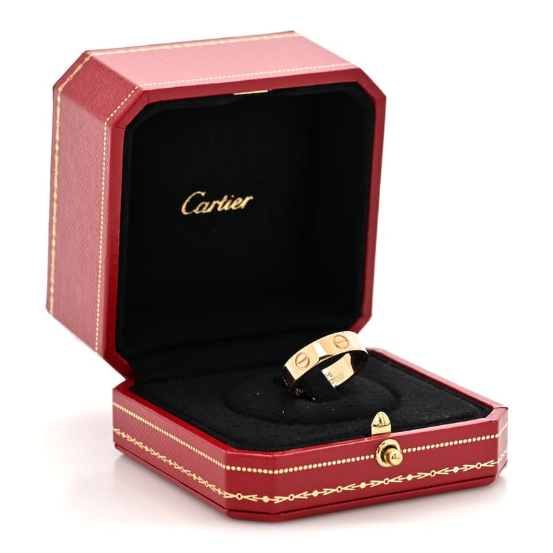 18K рожеве золото 5.5mm LOVE каблучка 56 7.75