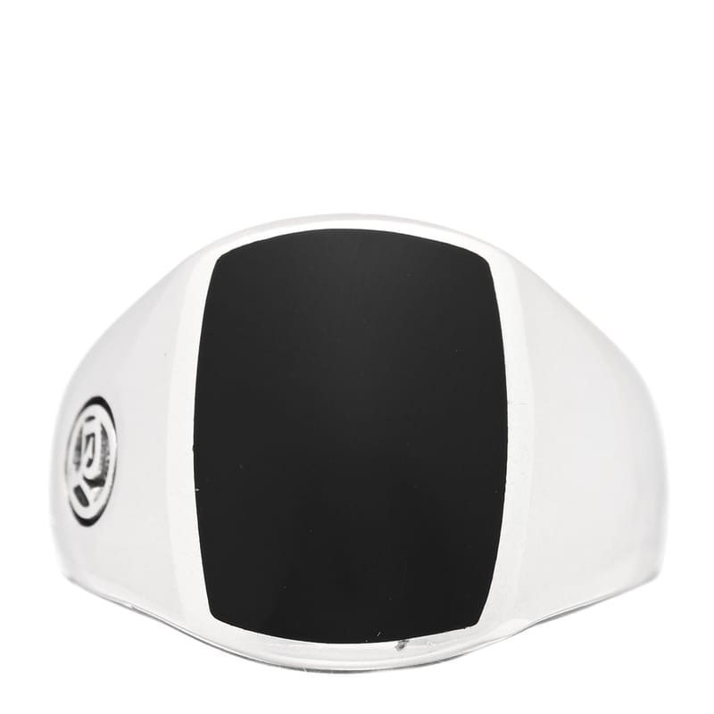 срібло 925 чорний онікс Signet каблучка 57 8