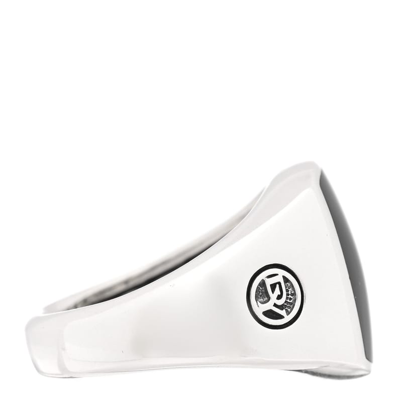 срібло 925 чорний онікс Signet каблучка 57 8