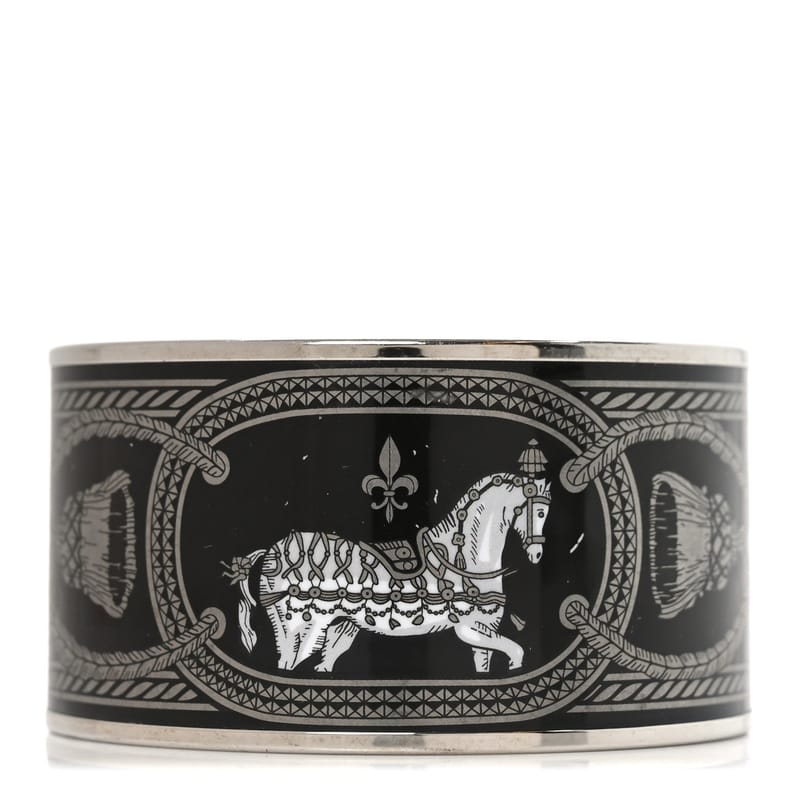 Enamel Printed Grand Apparat Extra Wide браслет 65 чорний