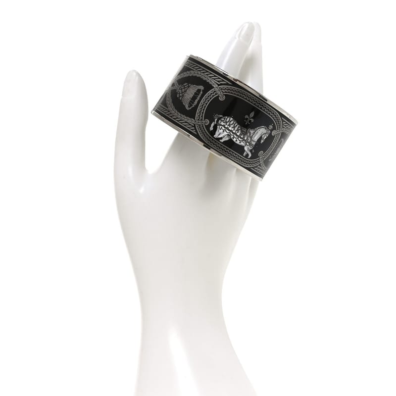 Enamel Printed Grand Apparat Extra Wide браслет 65 чорний