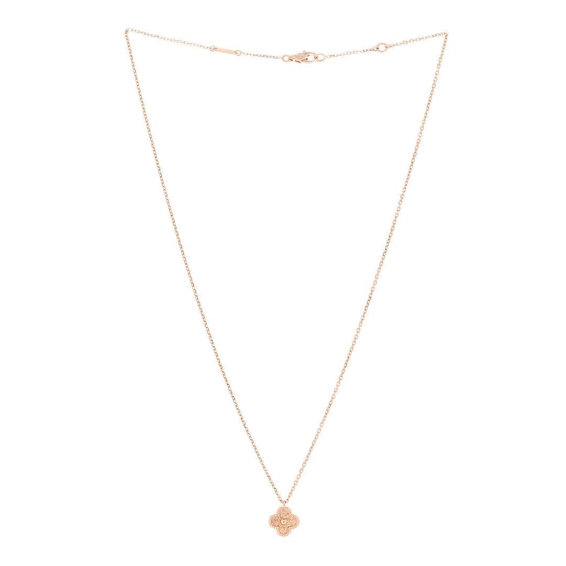 VAN CLEEF & ARPELS 18K рожеве золото Sweet Alhambra підвіска кольє