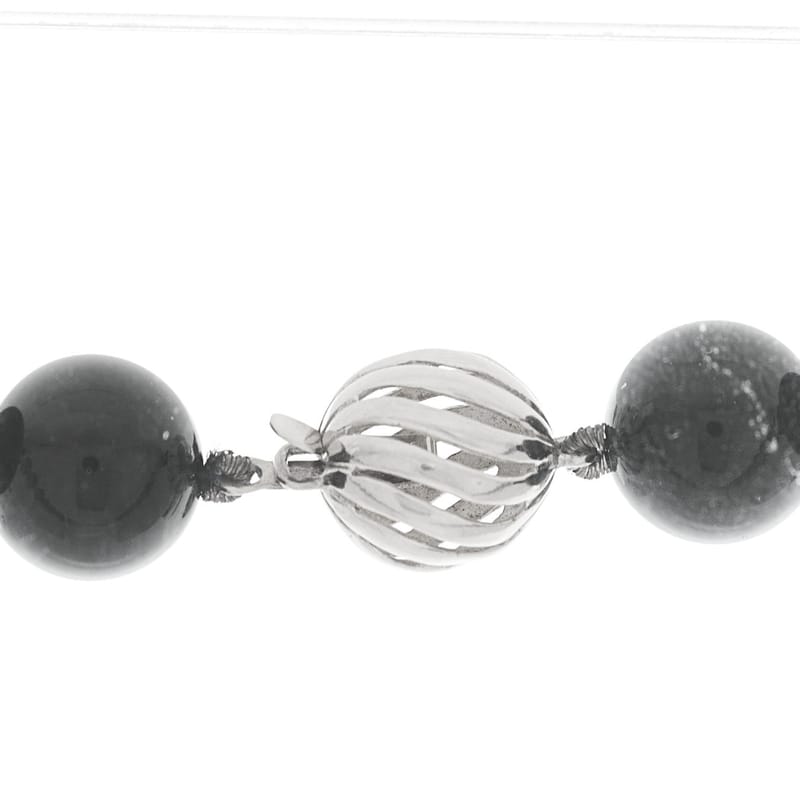 срібло 925 чорний онікс 10mm Paloma Picasso Bead кольє