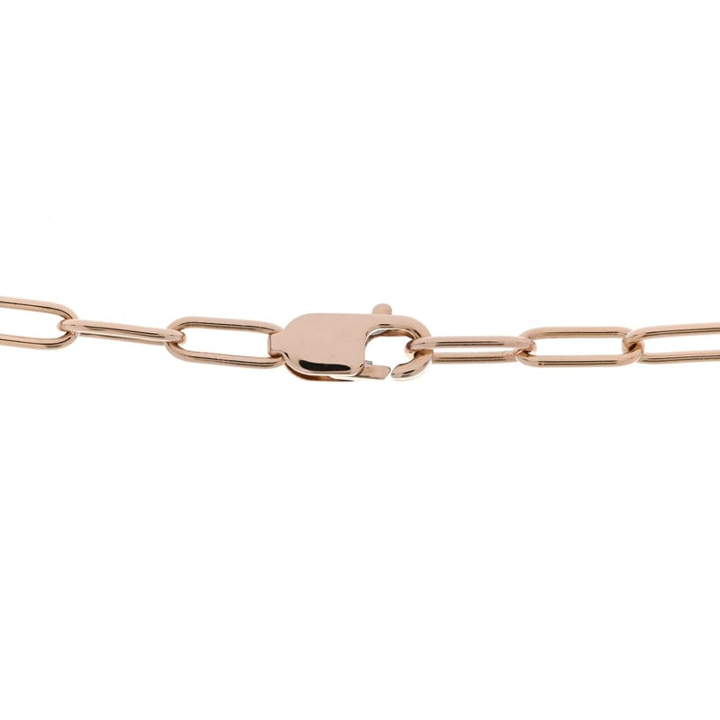 18K рожеве золото Pink сапфір Small Lock підвіска кольє