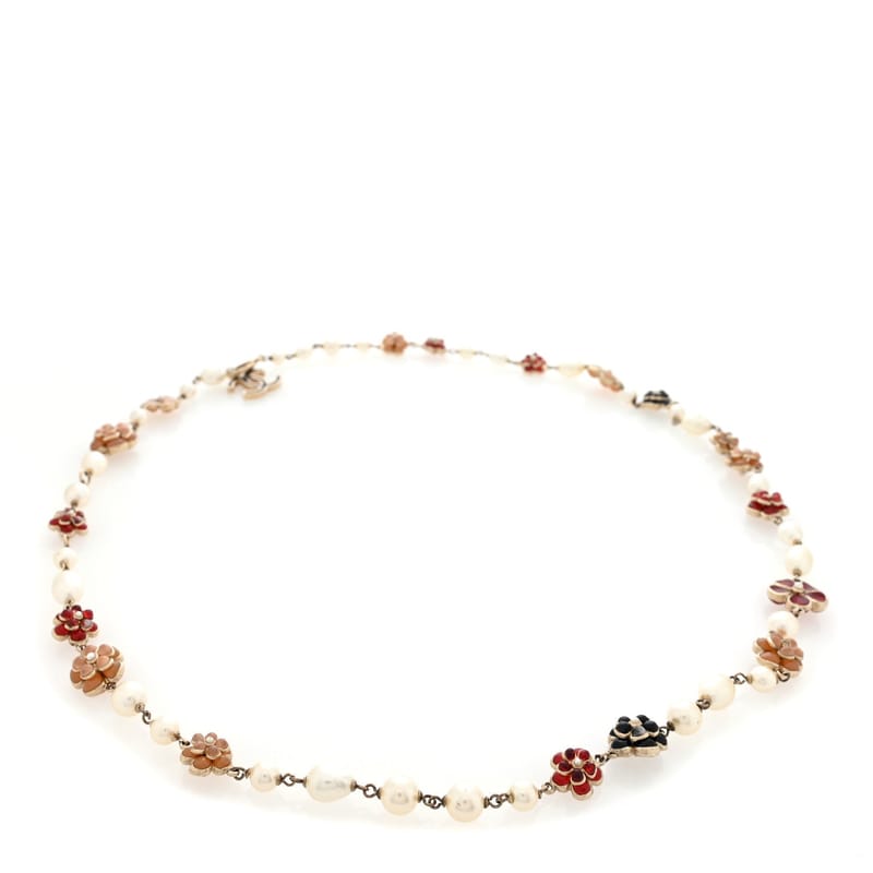 перлина Gripoix Enamel Camellia Belt золото Multicolor