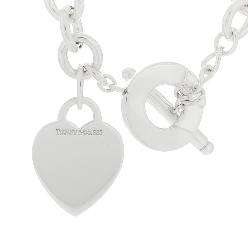 срібло 925 Heart Tag Toggle кольє