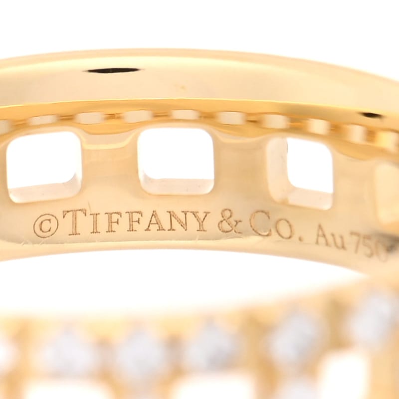18K жовте золото діамант T True Wide каблучка 54 7