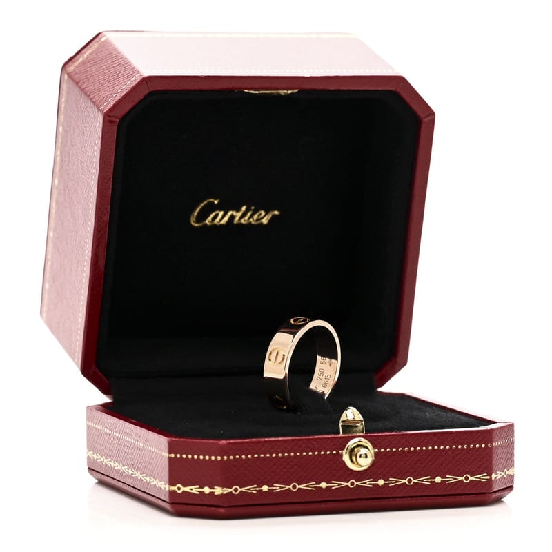 18K рожеве золото 5.5mm LOVE каблучка 56 7.5