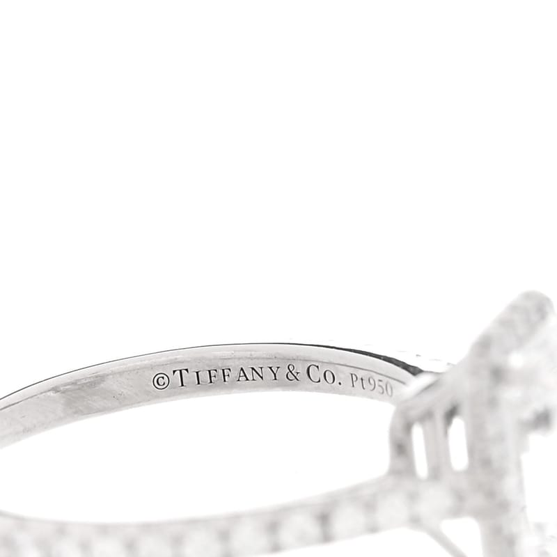 платина діамант 1.63ct Soleste смарагд Cut каблучка 47 4
