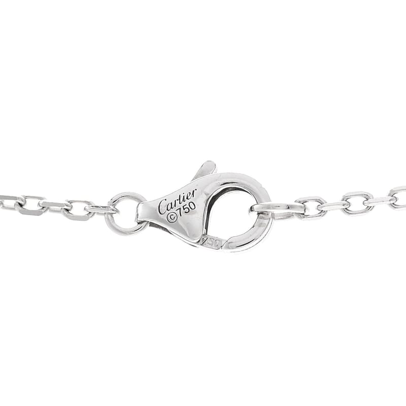 18K біле золото діамант Interlocking LOVE Paved кольє