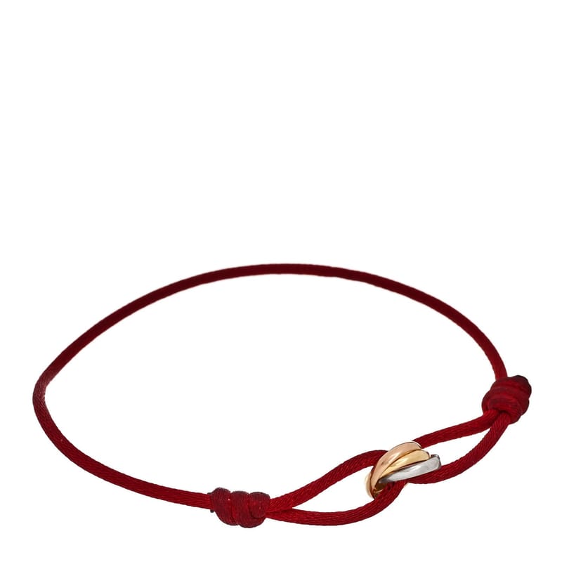 18K Pink жовтий біле золото Trinity Cord браслет Red