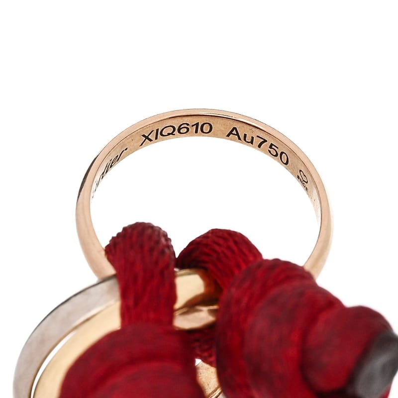 18K Pink жовтий біле золото Trinity Cord браслет Red
